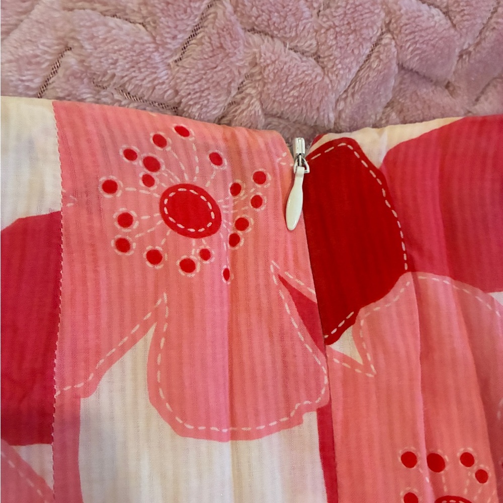 Talbots Red and Pink Floral Skirt - Picture 4 of 5